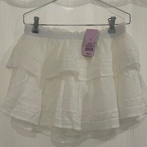 NWT Wild Fable Women's Tiered Lace Trim Mini A-Line Skort size small